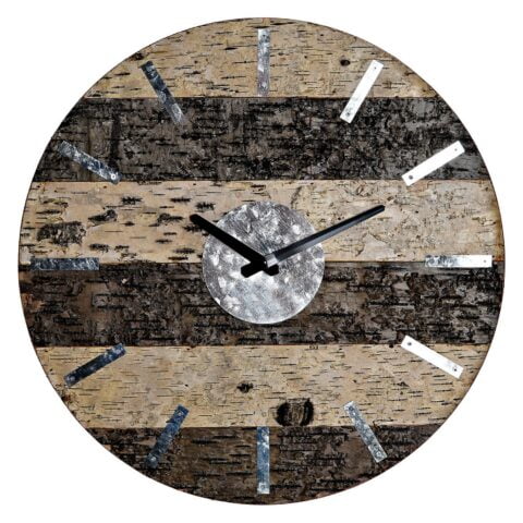 Ρολόι Τοίχου DKD Home Decor 8424001775774 Καφέ Φυσικό Μεταλλικό Ξύλο Μέταλλο 40 x 3
