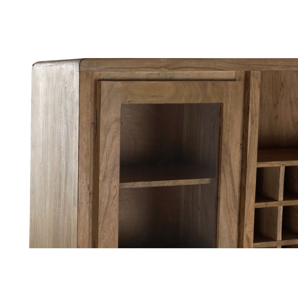 Eκθεσιακό σταντ DKD Home Decor Κρυστάλλινο Καφέ ρατάν ξύλο ακακίας (160 x 41 x 153 cm)