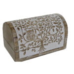 Διακοσμητικό κουτί DKD Home Decor Κουκουβάγια Ξύλο από Μάνγκο Ινδός (19.5 x 11.3 x 11.4 cm) (23 x 15 x 14.5 cm) (2 pcs)