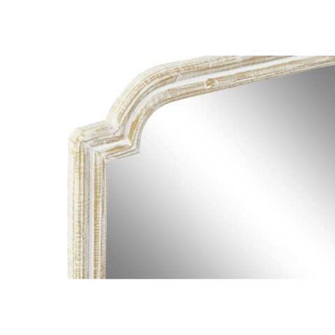 Τοίχο καθρέφτη DKD Home Decor Καθρέφτης Λευκό Ξύλο από Μάνγκο (60 x 2 x 90 cm)