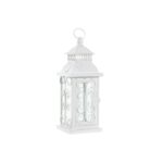 Lanterne DKD Home Decor Κρυστάλλινο Μέταλλο Λευκό (11 x 11 x 29 cm)