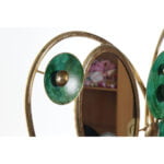 Διακοσμητική Φιγούρα DKD Home Decor Καθρέφτης Χρυσό Μέταλλο Πράσινο (62 x 9 x 53.3 cm)