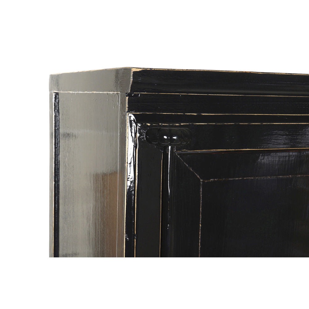 Ντουλάπι DKD Home Decor Μαύρο Μέταλλο ξύλο φτελιάς Λακαρισμένο (108 x 48 x 172 cm)