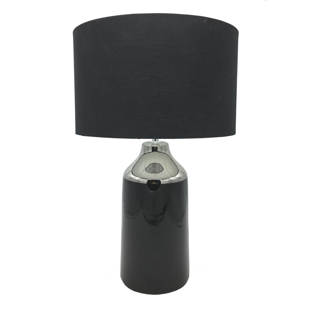 Επιτραπέζιο Φωτιστικό DKD Home Decor Μαύρο πολυεστέρας Ασημί Πήλινα (32 x 32 x 52 cm)