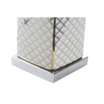 Επιτραπέζιο Φωτιστικό DKD Home Decor Μωσαϊκό Πορσελάνη Χρυσό πολυεστέρας Λευκό 220 V 60 W (35 x 35 x 57 cm)