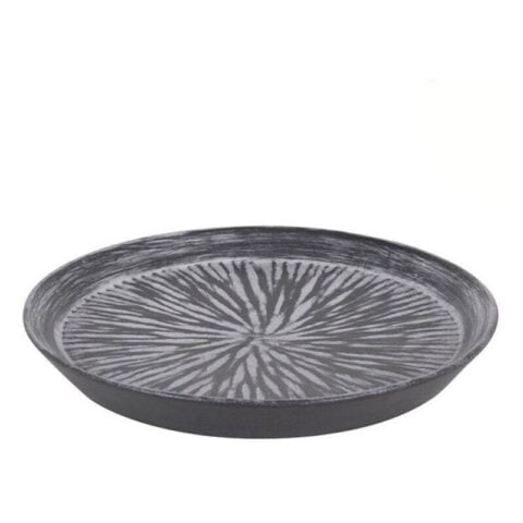 Πιάτο για Επιδόρπιο Inde Stoneware Lotus Μαύρο Πορσελάνη