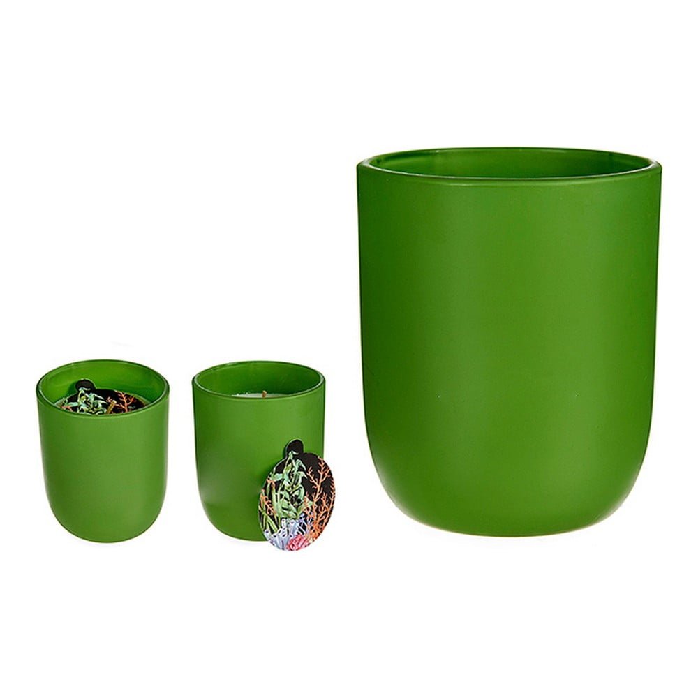 Κερί Ποτήρι Πράσινο (7 x 8 x 7 cm)