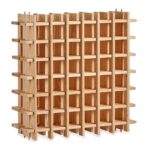 Μπουκαλοθήκη ξύλο πεύκου Φυσικό (75 x 21
