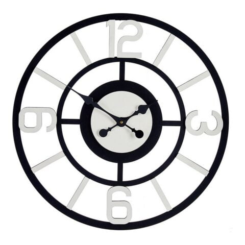 Ρολόι Τοίχου Λευκό Μαύρο Μέταλλο MDF (60 x 3