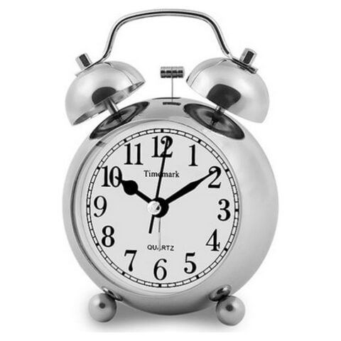 Αναλογικό Ρολόι Ξυπνητήρι Timemark Ασημί (9 x 13