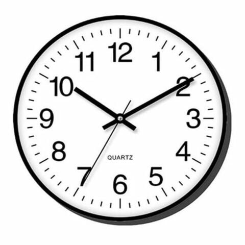 Ρολόι Τοίχου Timemark Μαύρο (30 x 30 cm)