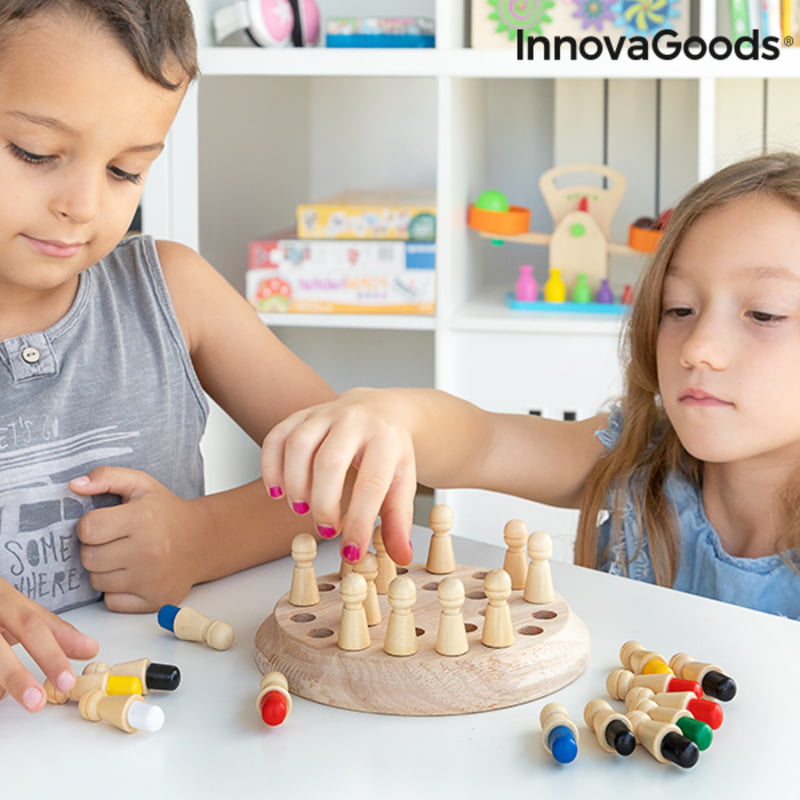 Ξύλινο Σκάκι Mνήμης Taeda InnovaGoods 26 τεμάχια
