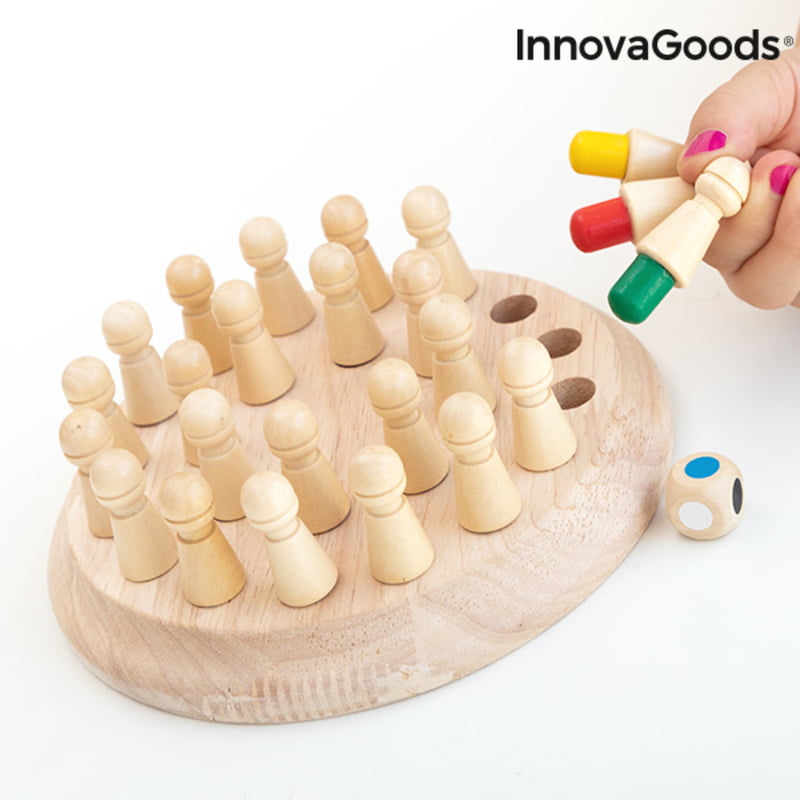 Ξύλινο Σκάκι Mνήμης Taeda InnovaGoods 26 τεμάχια