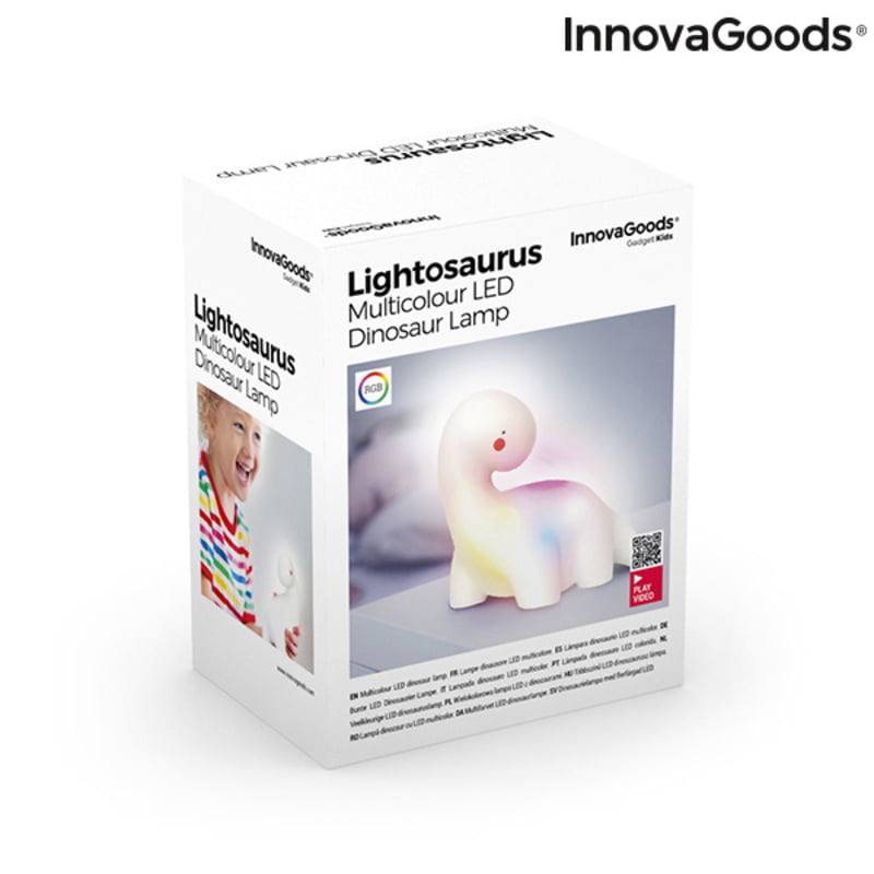 Πολύχρωμη Λάμπα Δεινόσαυρος LED Lightosaurus InnovaGoods