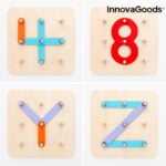 Ξύλινο Παιχνίδι για να Σχηματίσουν Γράμματα και Αριθμούς Koogame InnovaGoods 27 τεμάχια