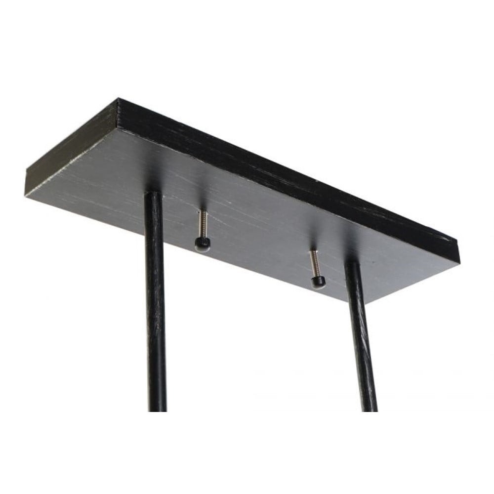 Φωτιστικό Οροφής DKD Home Decor Κρυστάλλινο Μαύρο Καφέ Αλουμίνιο (50 x 8 x 21 cm)
