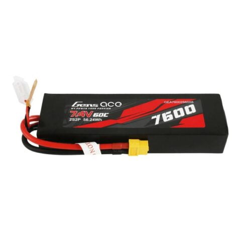 Gens Ace 7600mAh 7.4V 60C 2S2P XT60 Material Case Battery