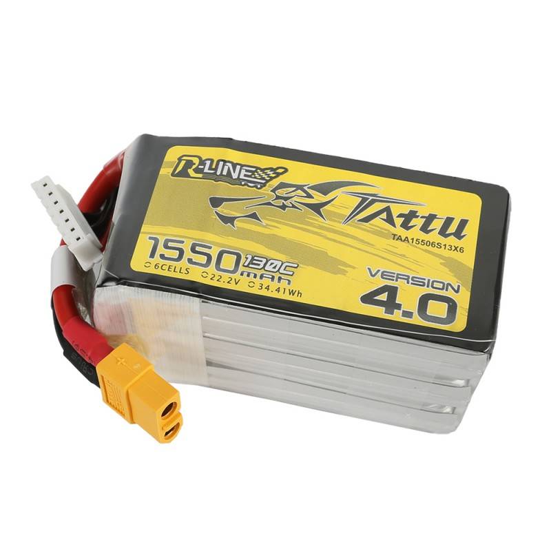 Battery Tattu R-Line 4.0 1550mAh 22.2V 130C 6S1P XT60