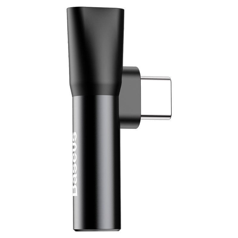 Baseus Audio Adapter USB-C to Mini Jack 3.5mm + USB-C (black)