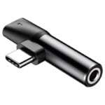Baseus Audio Adapter USB-C to Mini Jack 3.5mm + USB-C (black)