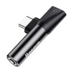 Baseus Audio Adapter USB-C to Mini Jack 3.5mm + USB-C (black)