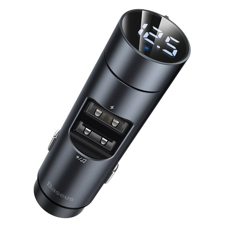 Car Wireless MP3 Charger Baseus Energy Column Wireless 5.0+5V/3.1A (Dark grey)