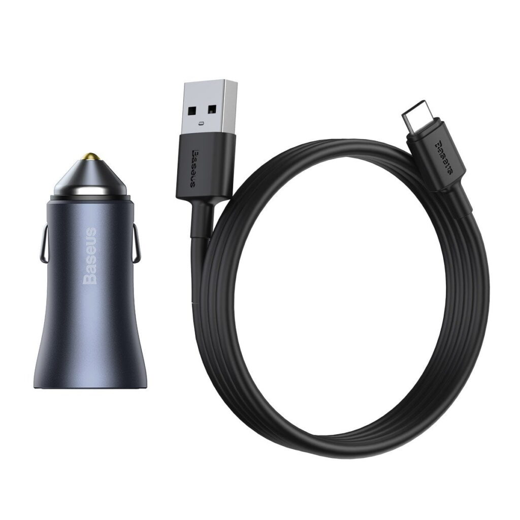 40W + cable USB to USB-C 1m (gray)