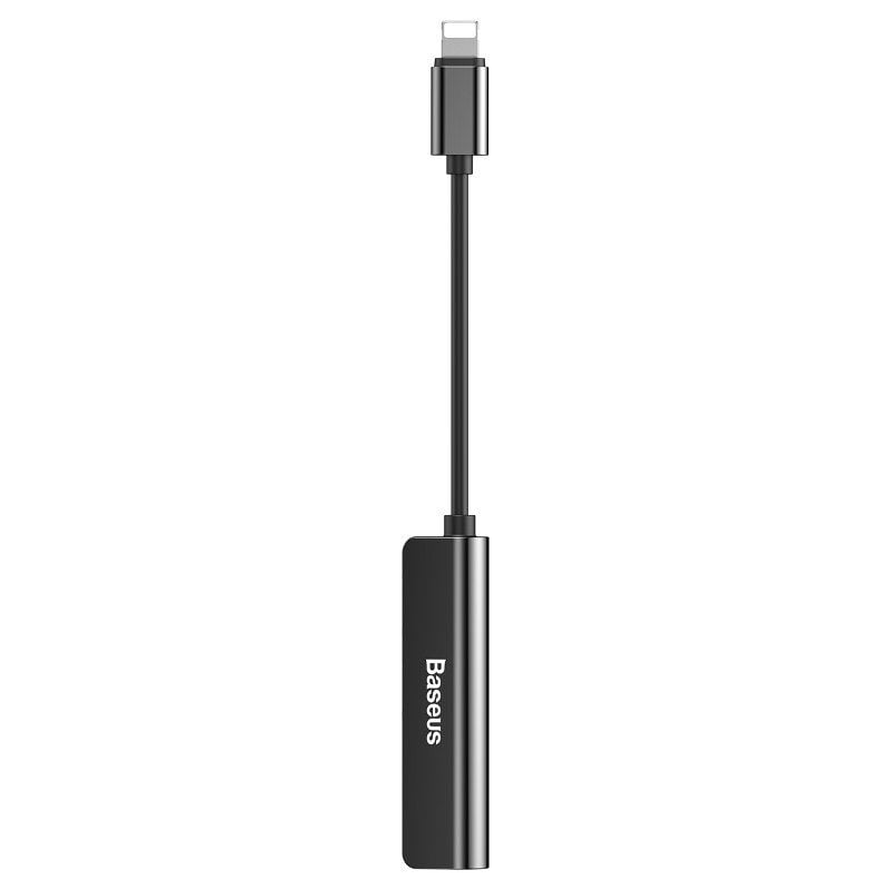 Audio Adapter Baseus L52  Lightning to Mini Jack 3.5mm i 2x Lightning (Black)