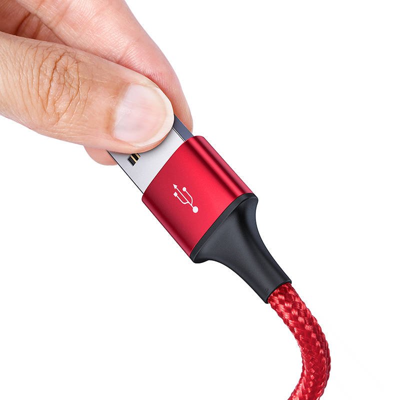 Baseus Rapid Series 3-in-1 cable USB-C For M+L+T  1.2m ( Red )