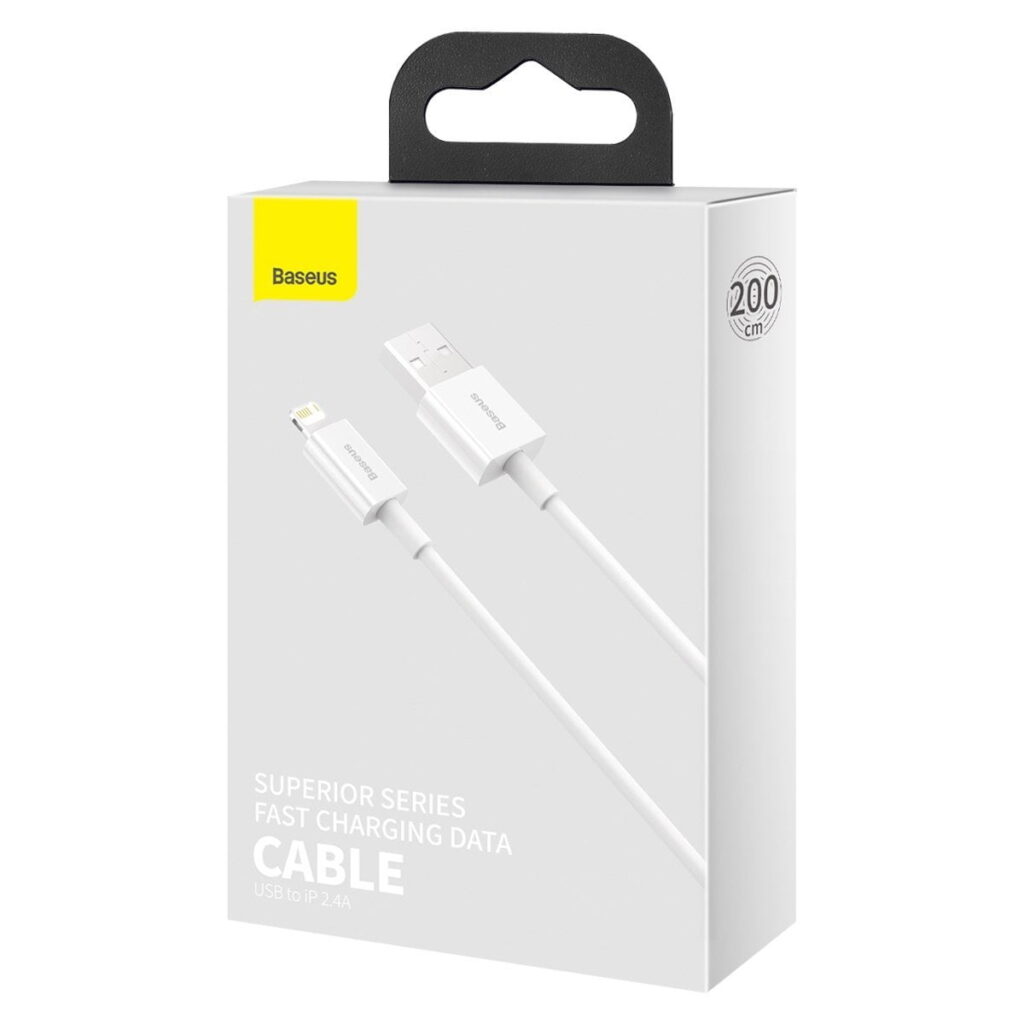 Baseus Superior Series Cable USB to iP 2.4A 2m (white)
