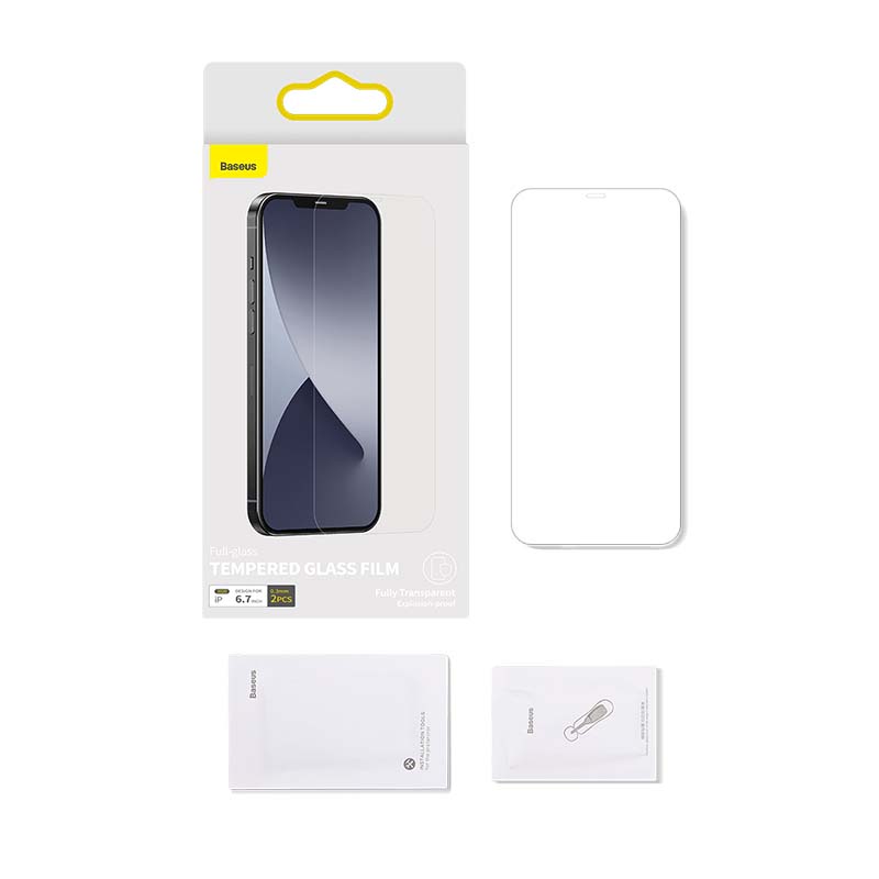 Baseus Tempered Glass 0.3mm for iPhone 12 Pro Max (2pcs)