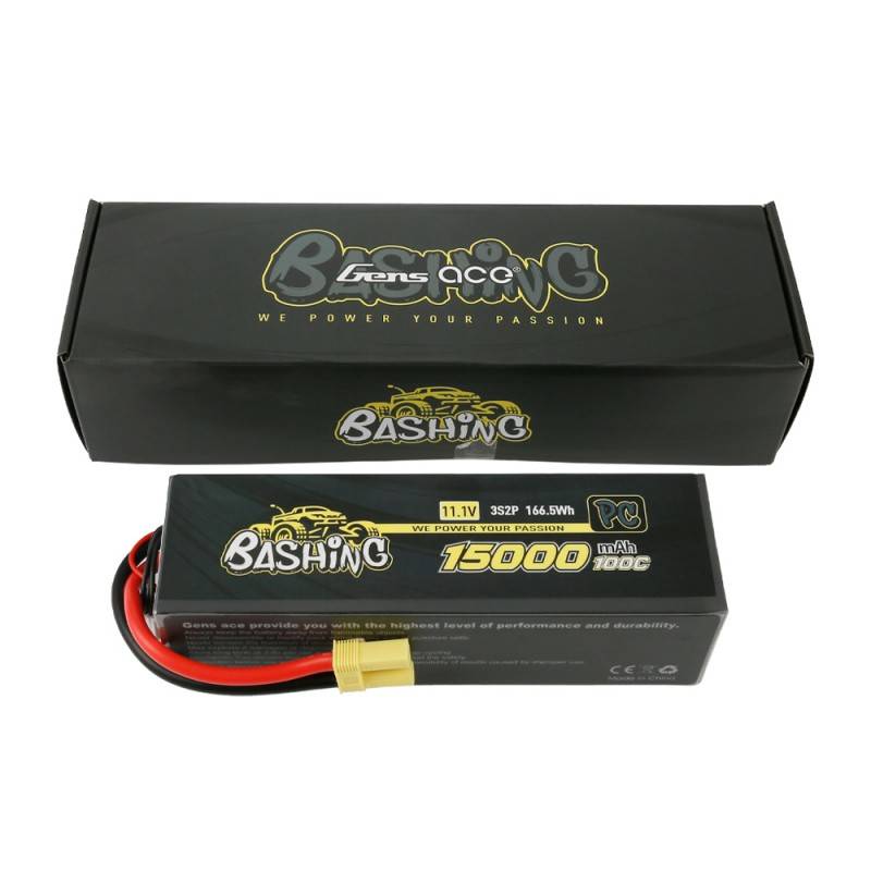 Battery Gens Ace Bashing 15000mAh 11.1V 100C 3S2P LiPo EC5