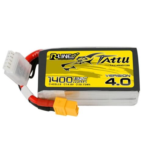 Battery Tattu R-Line 4.0 1400mAh 14.8V 130C 4S1P XT60