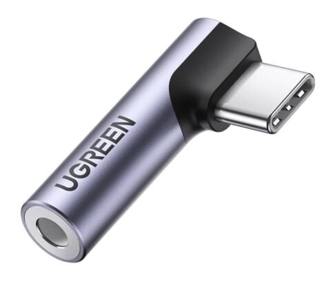 Audio adapter UGREEN AV154 USB-C to mini jack 3.5mm (gray)