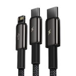 USB cable 3in1 Baseus Tungsten Gold