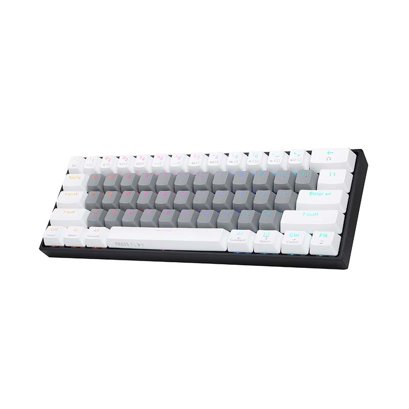Wireless Mechanical Keyboard Delux KM33 BT RGB (white&grey)