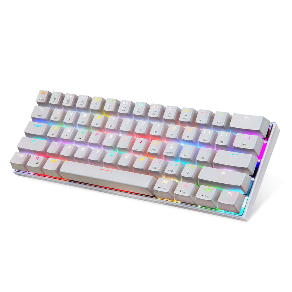 Wireless mechanical keyboard Motospeed CK62 Bluetooth RGB (white)