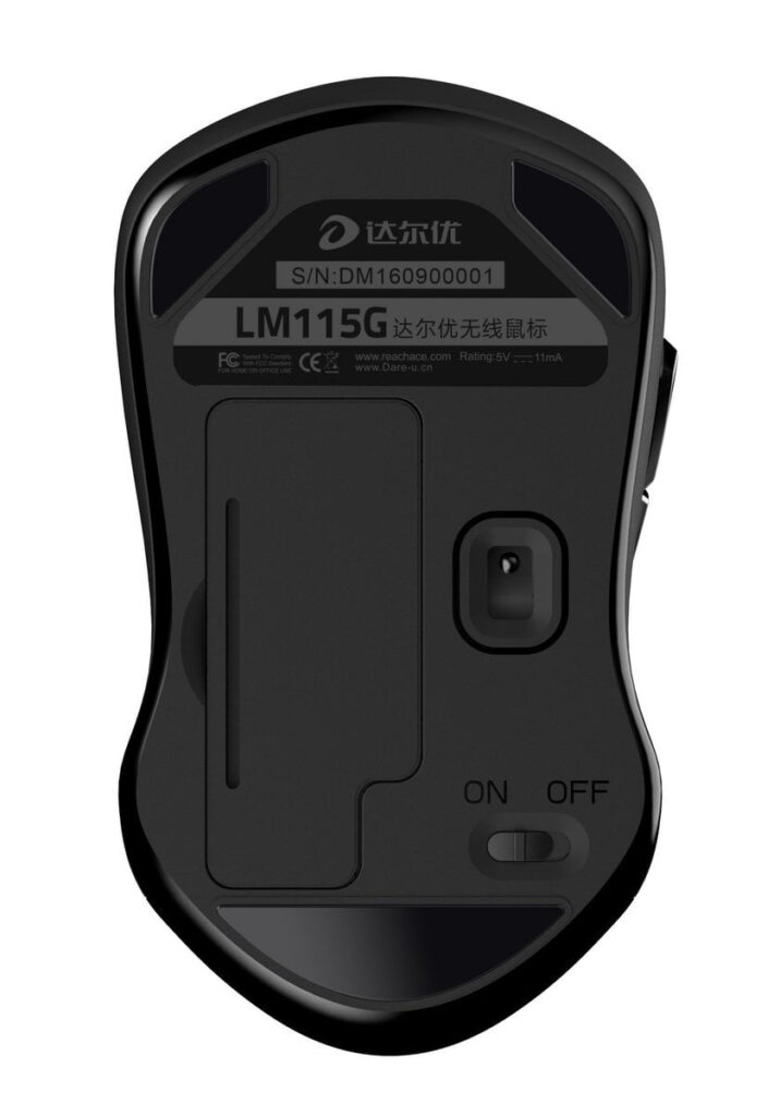 Wireless mouse Dareu LM115G 2.4G 800-1600 DPI (black)