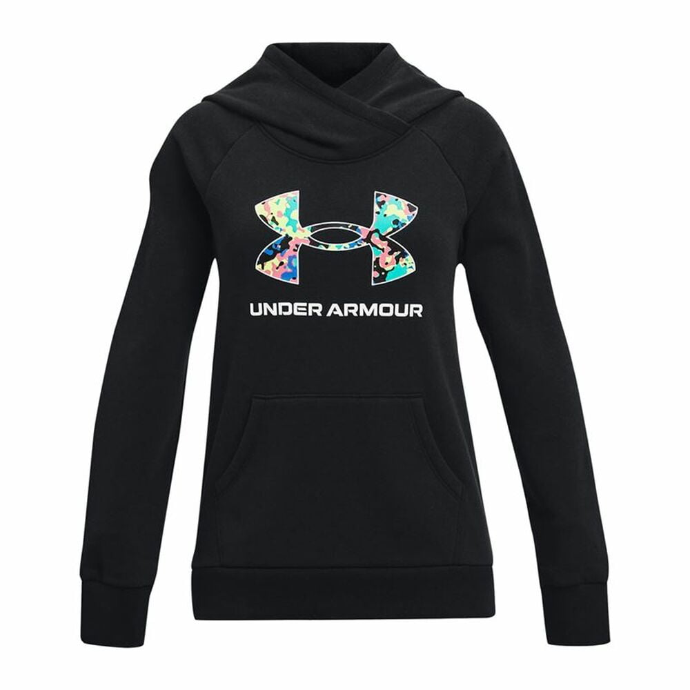 Φούτερ με Κουκούλα για Κοριτσάκι Under Armour Rival Μαύρο