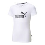 Παιδικό Μπλούζα με Κοντό Μανίκι Puma ESS Logo Tee Λευκό