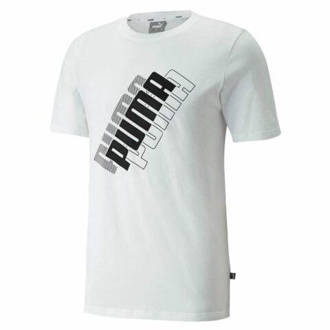 Ανδρική Μπλούζα με Κοντό Μανίκι Puma Power Logo M Λευκό