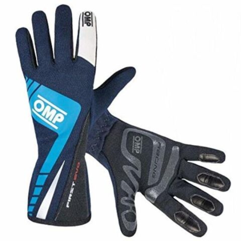 Men's Driving Gloves OMP FIRST EVO Μπλε Μέγεθος M