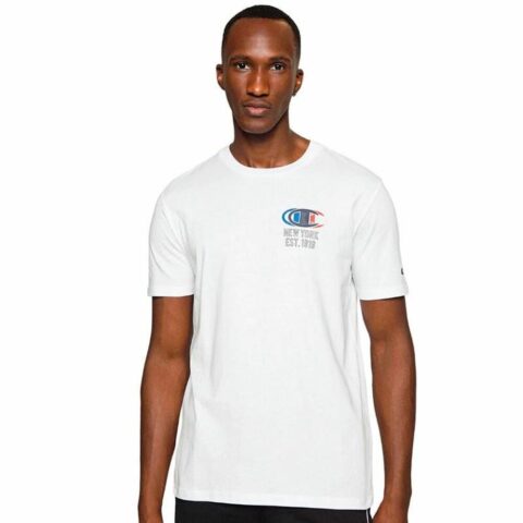 Ανδρική Μπλούζα με Κοντό Μανίκι Champion Graphic Legacy Λευκό