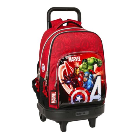 Σχολική Τσάντα με Ρόδες The Avengers Infinity Κόκκινο Μαύρο (33 x 45 x 22 cm)