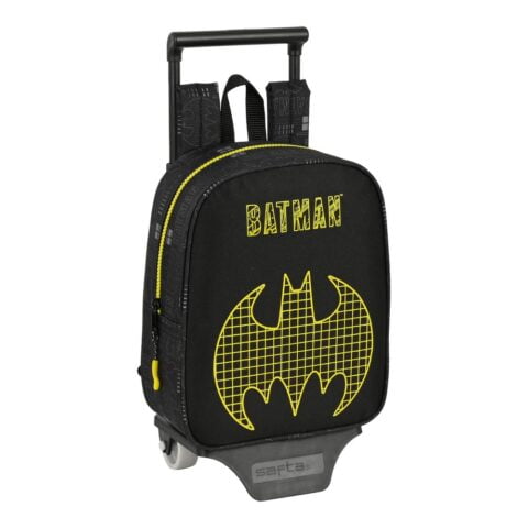 Σχολική Τσάντα με Ρόδες Batman Comix Κίτρινο Μαύρο 22 x 28 x 10 cm
