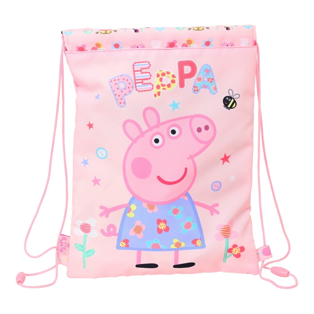 Σχολική Τσάντα με Σχοινιά Peppa Pig Having fun (26 x 34 x 1 cm)