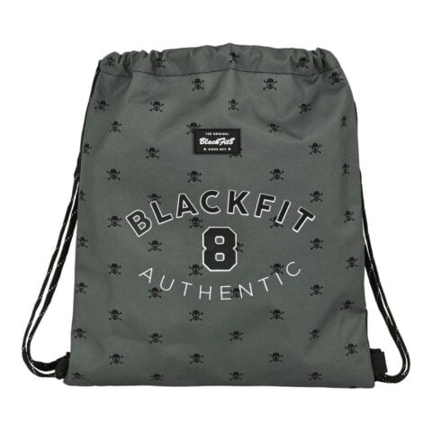 Σχολική Τσάντα με Σχοινιά BlackFit8 Skull (35 x 40 x 1 cm)