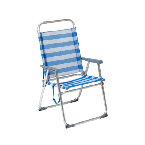 Καρέκλα στην παραλία Ρίγες Μπλε Αλουμίνιο 22 mm (52 x 56 x 92 cm)