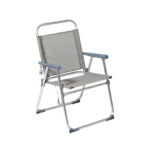 Καρέκλα στην παραλία Γκρι Αλουμίνιο 22 mm (52 x 56 x 80 cm)