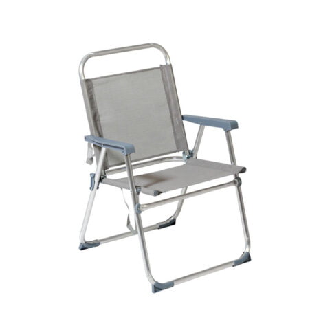 Καρέκλα στην παραλία Γκρι Αλουμίνιο 22 mm (52 x 56 x 80 cm)